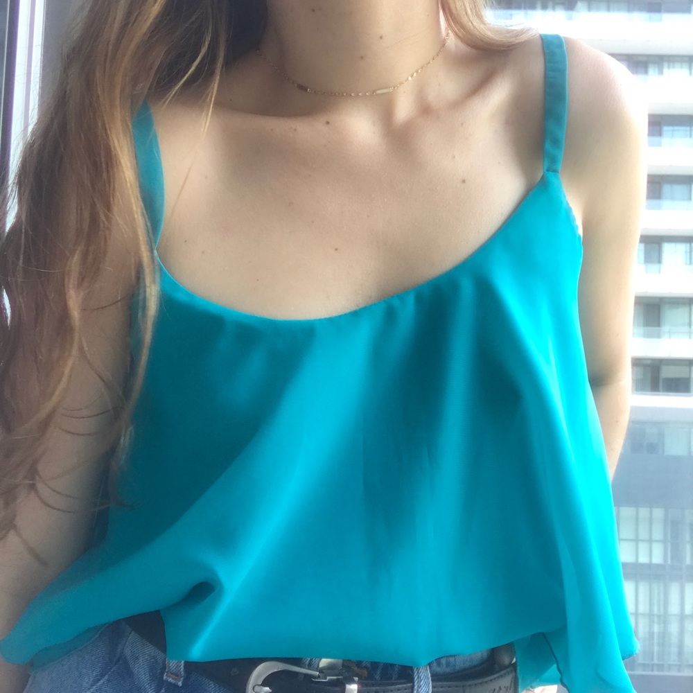 Turquoise blouse - Picture 3 of 3